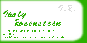 ipoly rosenstein business card